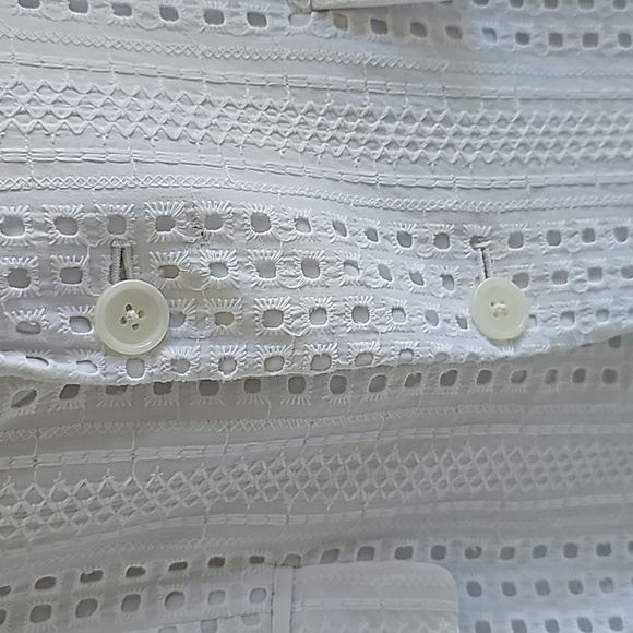 INC International Concepts Mens Slim Fit Eyelit Suit Jacket White Medium - Picture 3 of 10